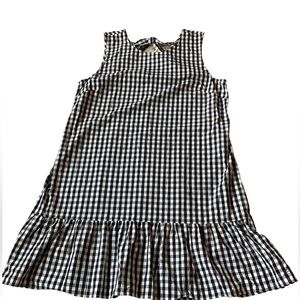 J. CREW Gingham Black White Dress